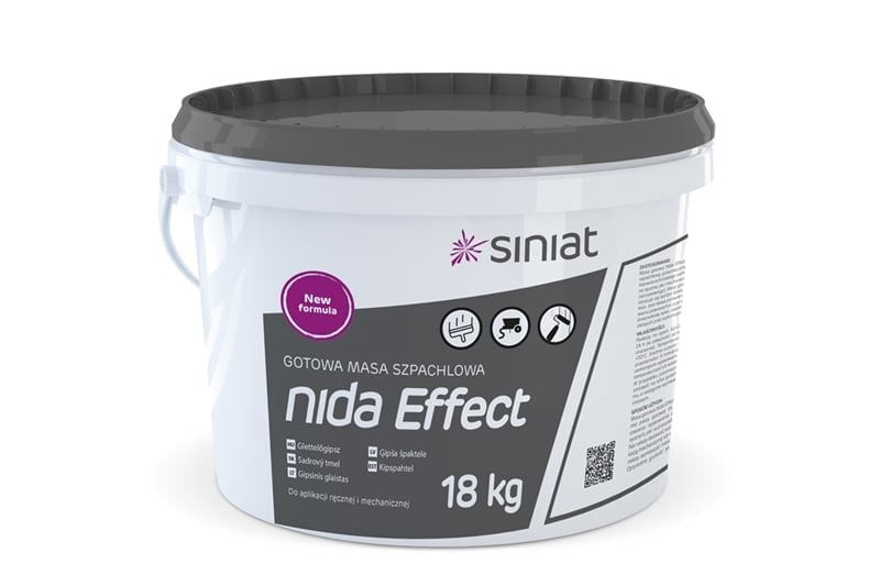 Opakowanie gotowej masy szpachlowej Nida efekt 18 kg