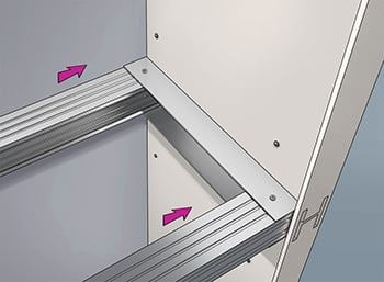 półki z płyt gipsowych - przykręcanie profili NIDA U50 i NIDA C50 - instrukcja montażu Siniat
