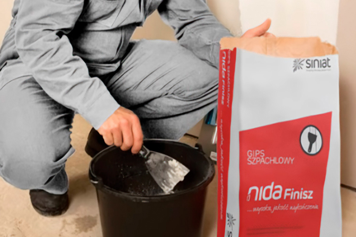 Przygotowywanie gipsu szpachlowego Nida Finish / Nida Finisz