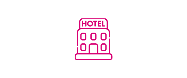 ikona hotel różowa