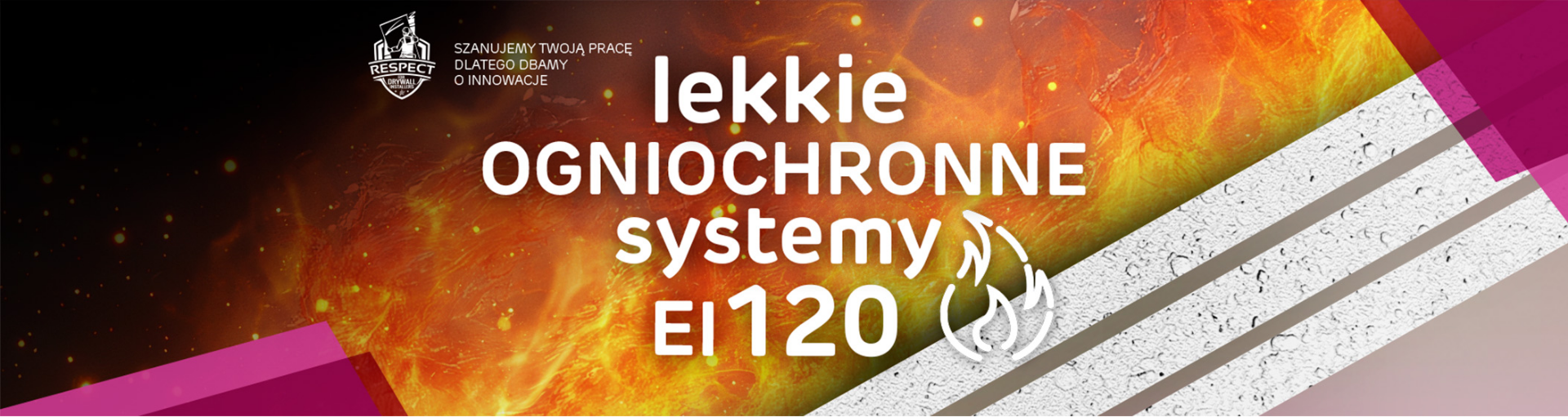 Lekkie ogniochronne systemy EI 120 od Siniat